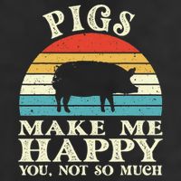Pigs Make Me Happy You Not So Much Pig Lover Farming Farmer Golf Towel
