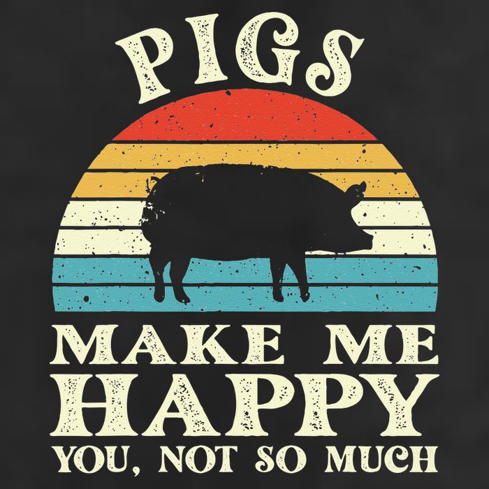 Pigs Make Me Happy You Not So Much Pig Lover Farming Farmer Golf Towel