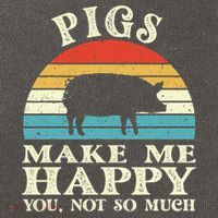 Pigs Make Me Happy You Not So Much Pig Lover Farming Farmer Cotton Canvas Backpack