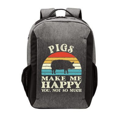 Pigs Make Me Happy You Not So Much Pig Lover Farming Farmer Vector Backpack