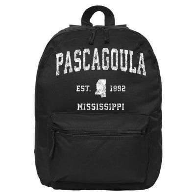 Pascagoula Mississippi Ms Vintage Athletic Sports 16 in Basic Backpack