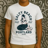 Portland Maine Mermaid Maine Lobster Oyster Mermaids T-Shirt