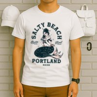 Portland Maine Mermaid Maine Lobster Oyster Mermaids T-Shirt