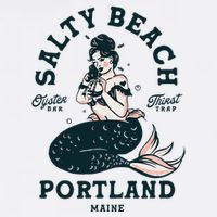 Portland Maine Mermaid Maine Lobster Oyster Mermaids T-Shirt