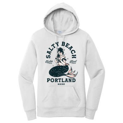 Portland Maine Mermaid Maine Lobster Oyster Mermaids Women's Pullover Hoodie