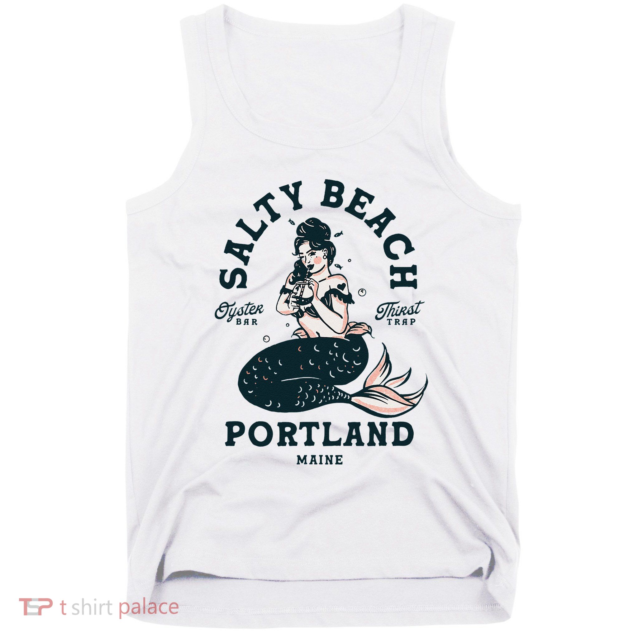 Portland Maine Mermaid Maine Lobster Oyster Mermaids Tank Top
