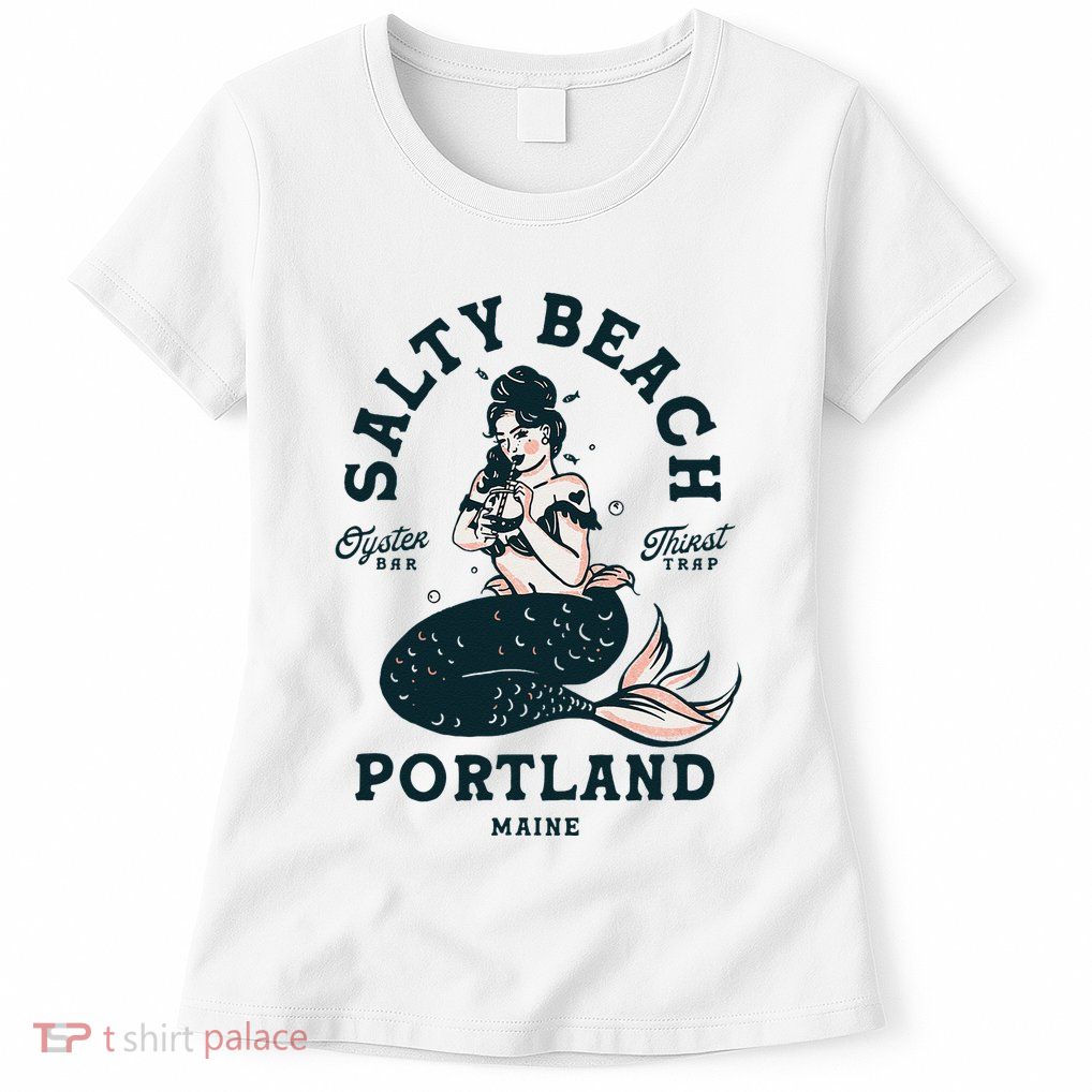 Portland Maine Mermaid Maine Lobster Oyster Mermaids Women's T-Shirt