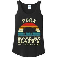 Pigs Make Me Happy You Not So Much Pig Lover Farming Farmer Ladies Essential Tank