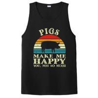 Pigs Make Me Happy You Not So Much Pig Lover Farming Farmer PosiCharge Competitor Tank