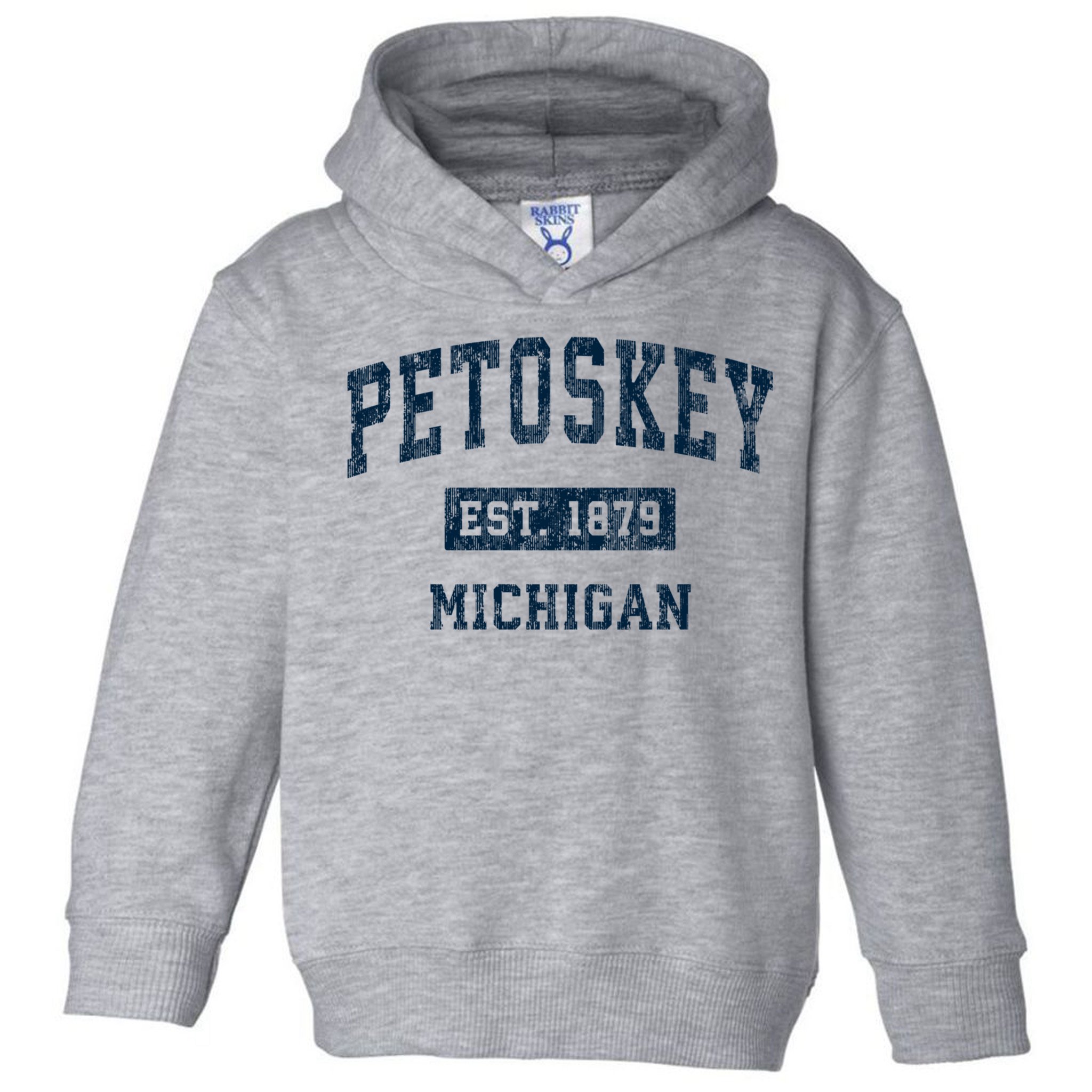 Petoskey Michigan Mi Vintage Sports Toddler Hoodie