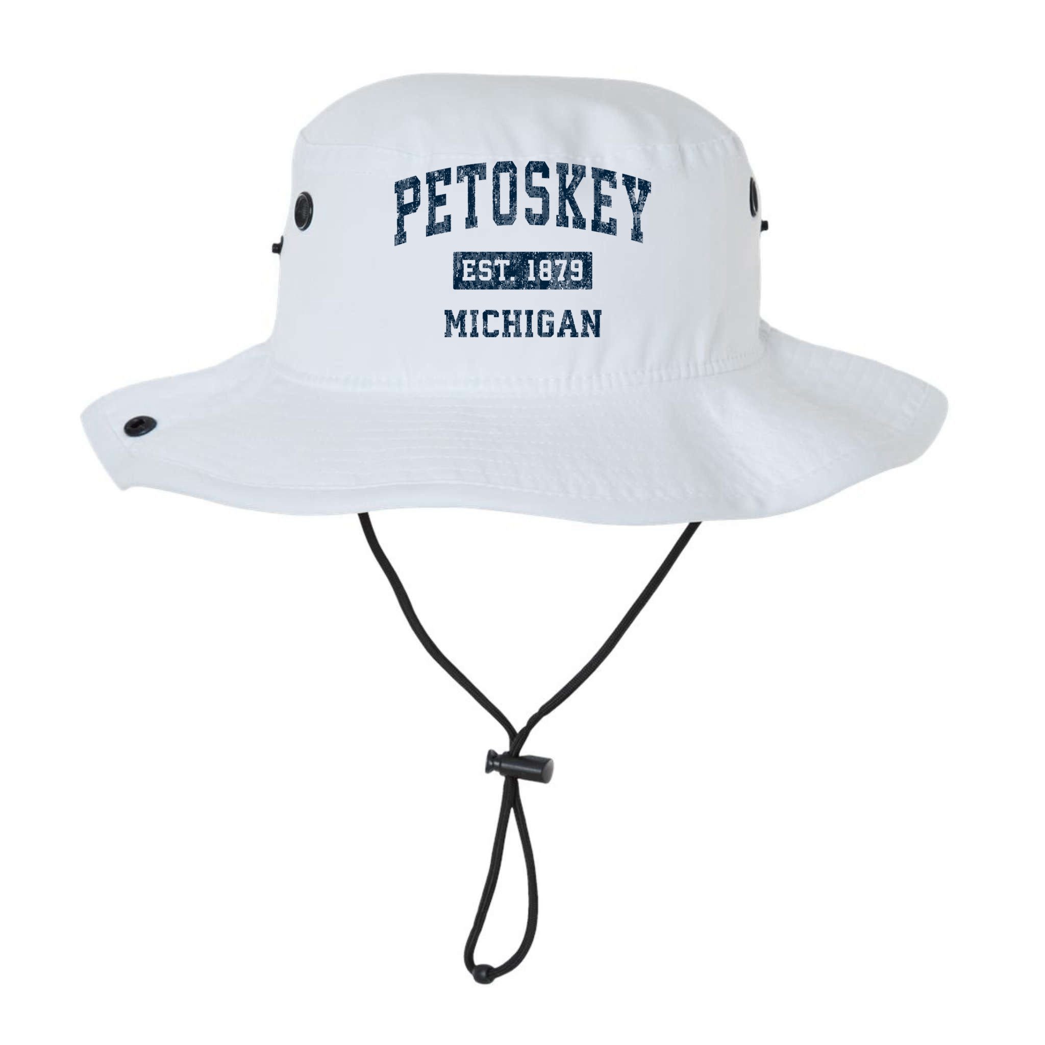 Petoskey Michigan Mi Vintage Sports Bucket Hat