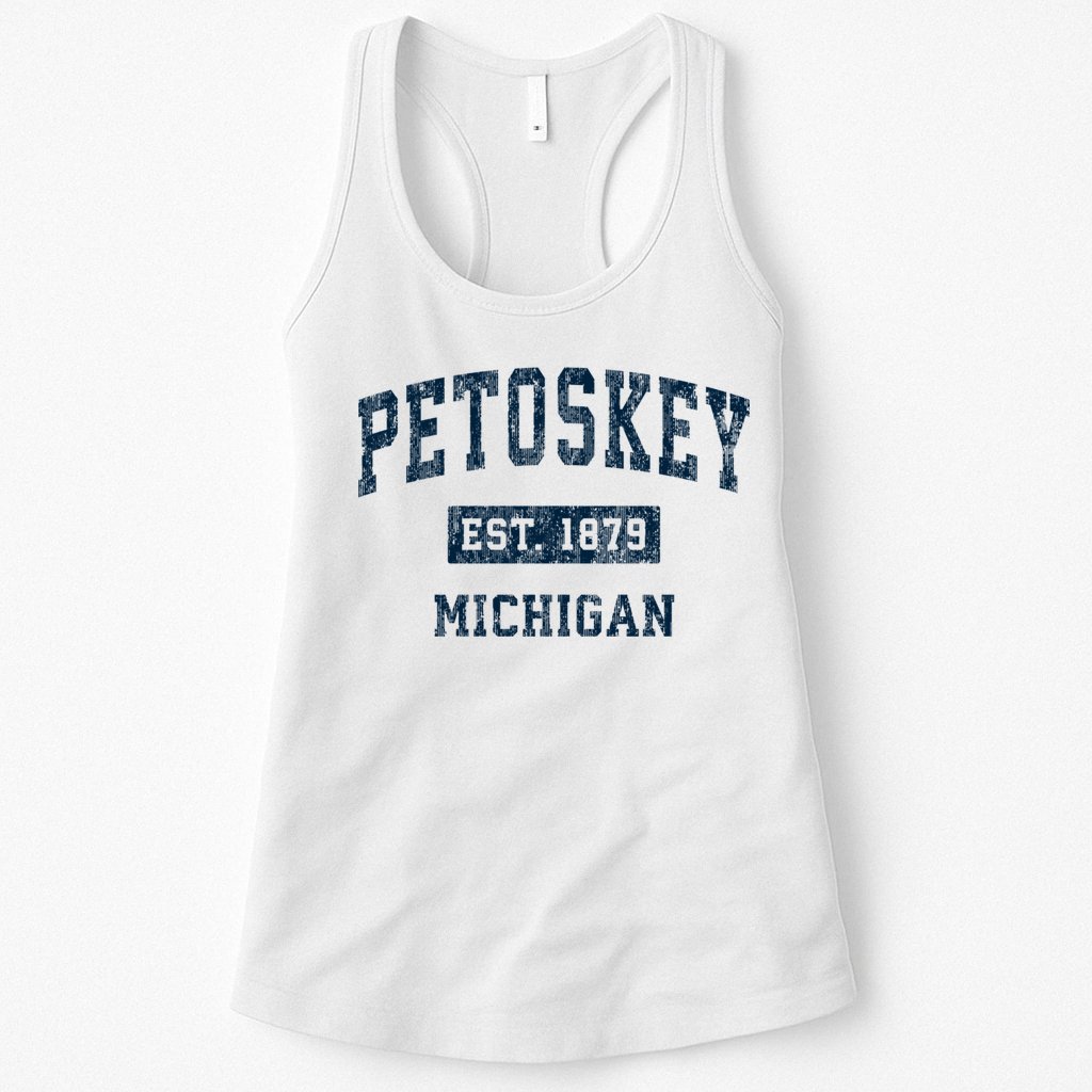 Petoskey Michigan Mi Vintage Sports Womens Tank Top