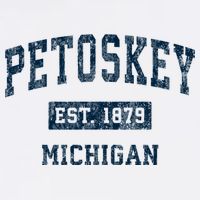 Petoskey Michigan Mi Vintage Sports Baby Bodysuit
