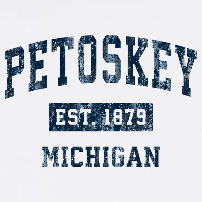 Petoskey Michigan Mi Vintage Sports Baby Bodysuit