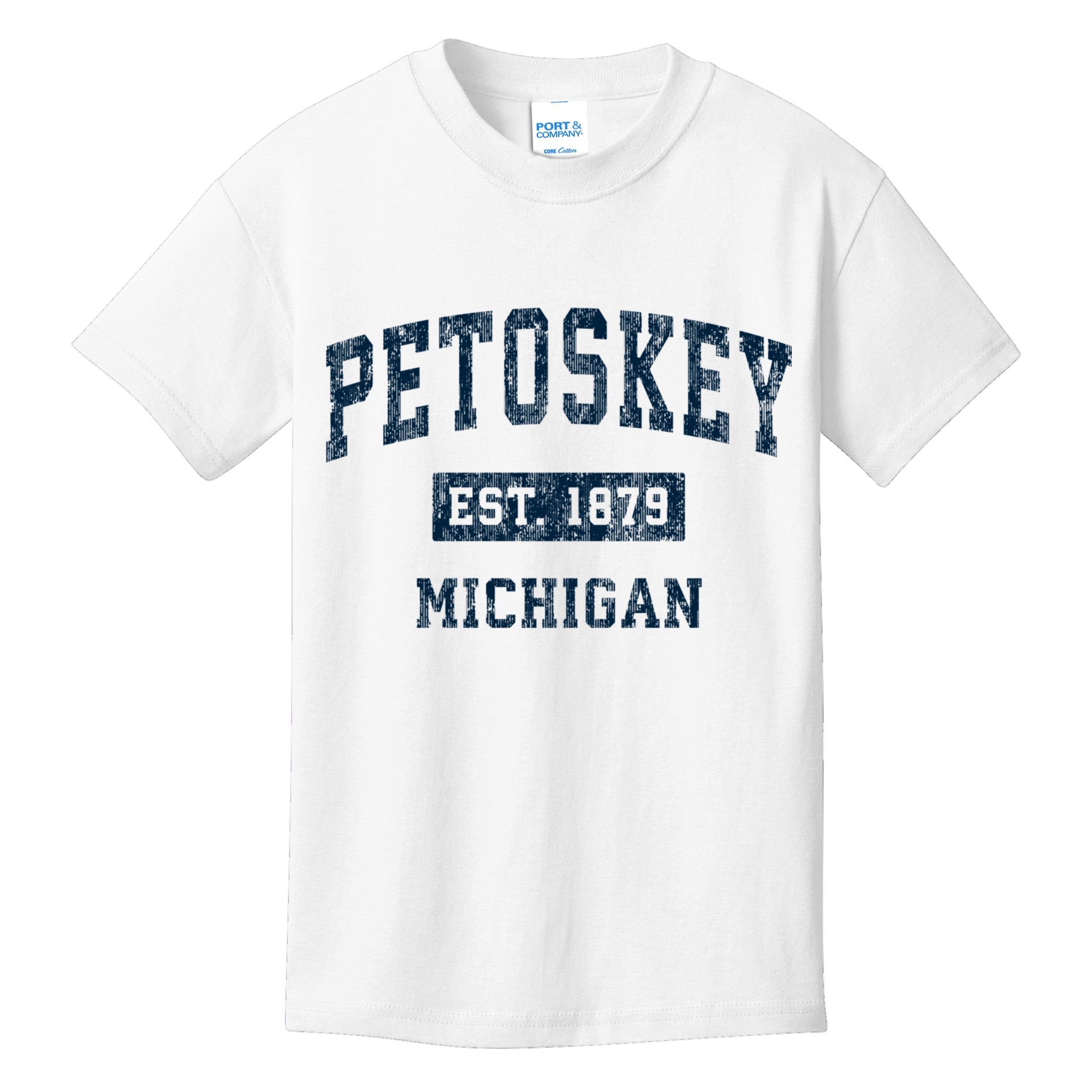 Petoskey Michigan Mi Vintage Sports Kids T-Shirt