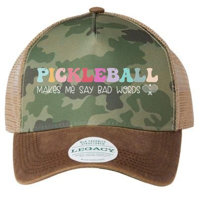 Pickleball Makes Me Say Bad Words, Funny Pickleball Lovers Legacy Tie Dye Trucker Hat