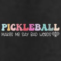 Pickleball Makes Me Say Bad Words, Funny Pickleball Lovers 25L Jumbo Tote