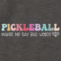 Pickleball Makes Me Say Bad Words, Funny Pickleball Lovers Vector Backpack