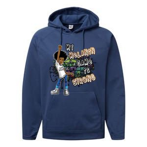 Phenoal My Melanin Game Is Strong Black Magic Gift Performance Fleece Hoodie