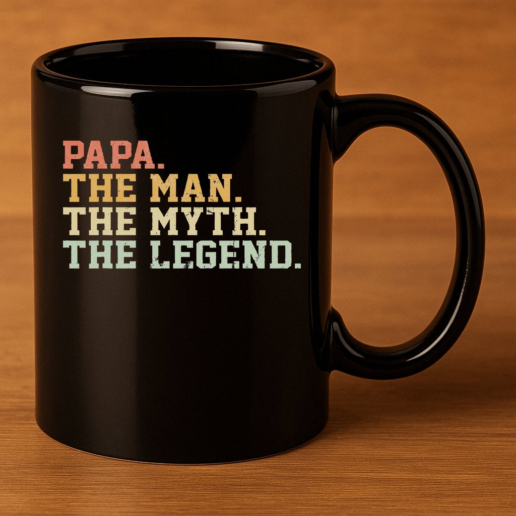 Papa Man Myth Legend For Funny Father Gift 11oz C Handle Ceramic Mug