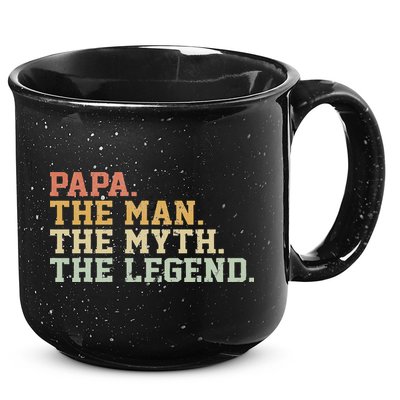 Papa Man Myth Legend For Funny Father Gift 15oz Campfire Ceramic Mug