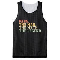 Papa Man Myth Legend For Funny Father Gift Mesh Reversible Basketball Jersey Tank