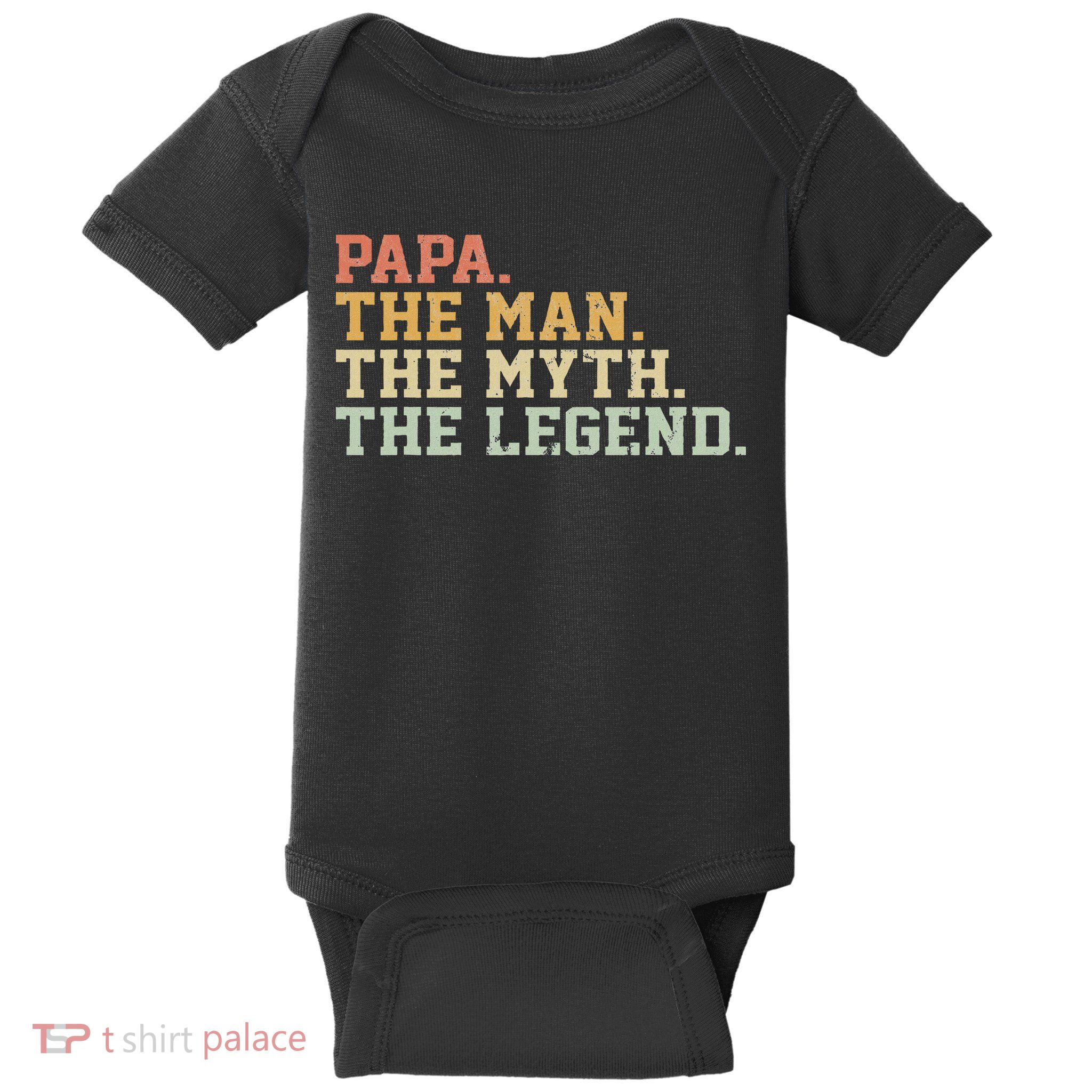 Papa Man Myth Legend For Funny Father Gift Baby Bodysuit
