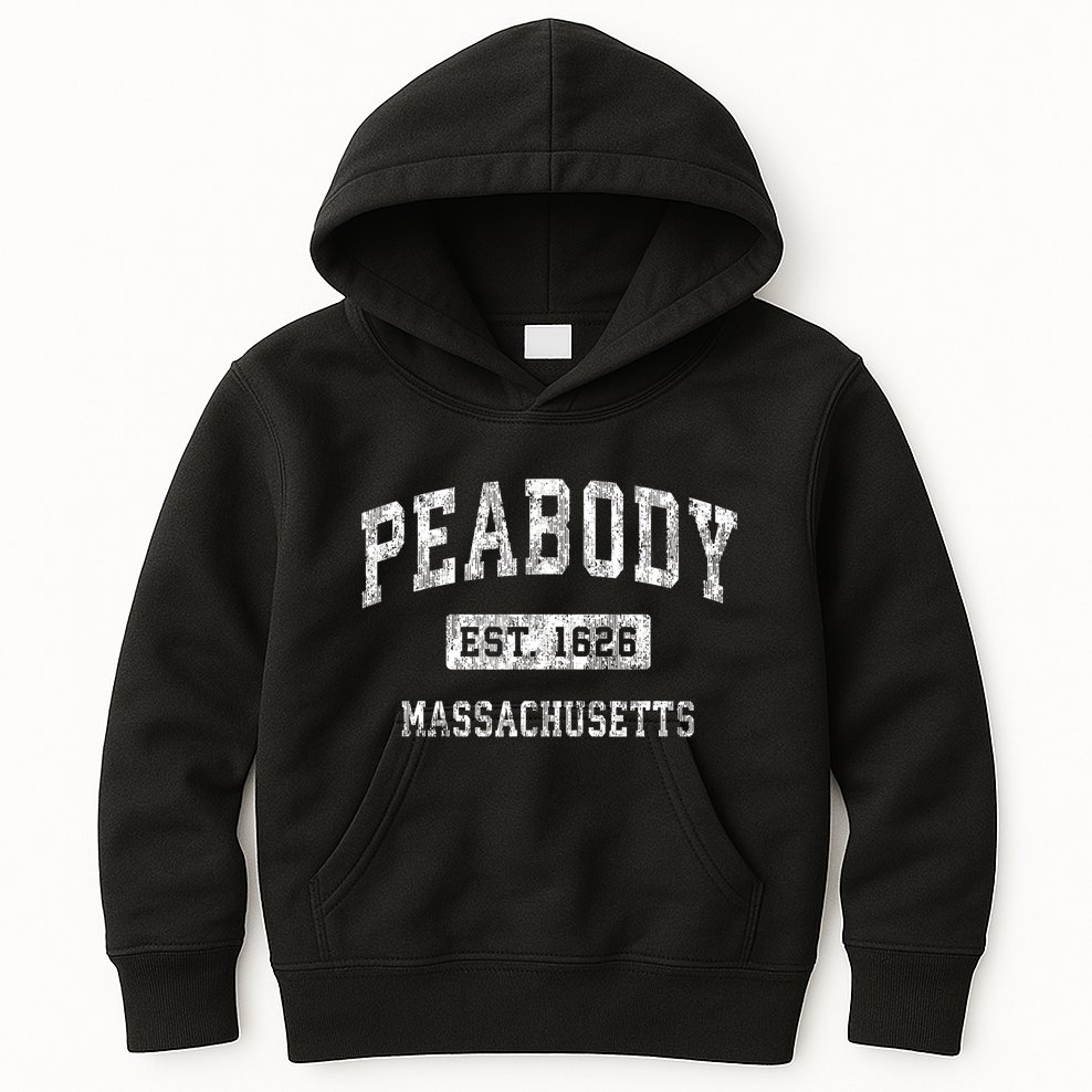 Peabody Massachusetts Ma Vintage Established Sports Kids Hoodie