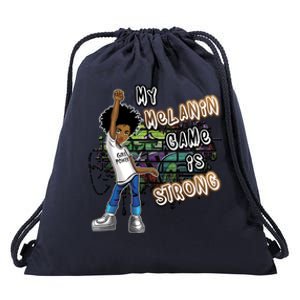 Phenoal My Melanin Game Is Strong Black Magic Gift Drawstring Bag