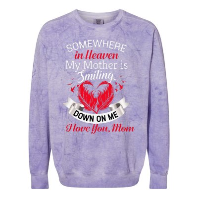 Proud My Mother In Heaven Happy Mother Day Proud Of Mother Colorblast Crewneck Sweatshirt