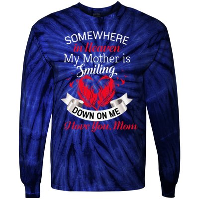 Proud My Mother In Heaven Happy Mother Day Proud Of Mother Tie-Dye Long Sleeve Shirt