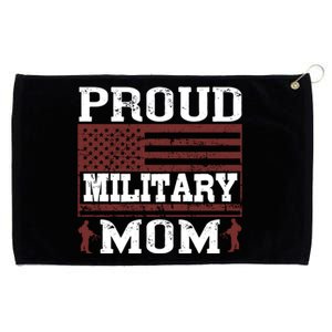 Proud Military Mom Us Military Happy Veterans Day Gift Grommeted Golf Towel