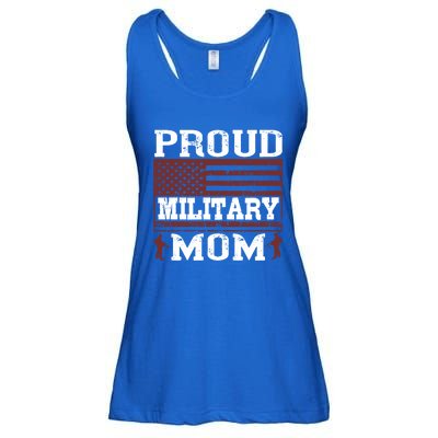 Proud Military Mom Us Military Happy Veterans Day Gift Ladies Essential Flowy Tank