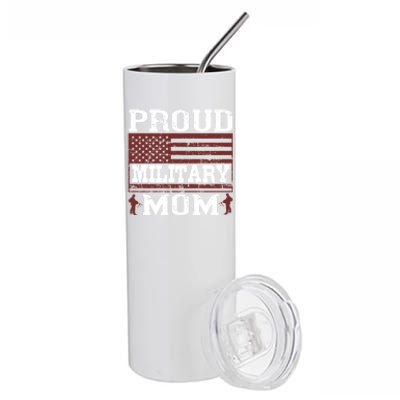 Proud Military Mom Us Military Happy Veterans Day Gift Stainless Steel Tumbler