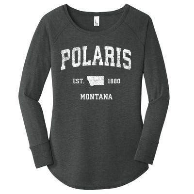 Polaris Montana Mt Vintage Sports Women's Perfect Tri Tunic Long Sleeve Shirt