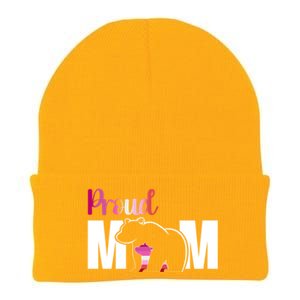 Proud Mom Mothers Day Lesbian Mom Lgbt Mama Bear Hug Love Gift Knit Cap Winter Beanie