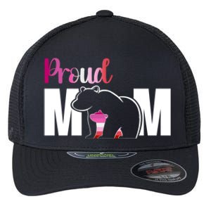 Proud Mom Mothers Day Lesbian Mom Lgbt Mama Bear Hug Love Gift Flexfit Unipanel Trucker Cap