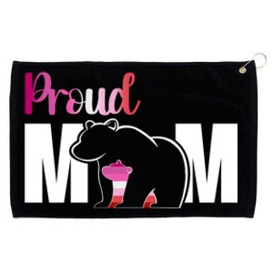 Proud Mom Mothers Day Lesbian Mom Lgbt Mama Bear Hug Love Gift Grommeted Golf Towel