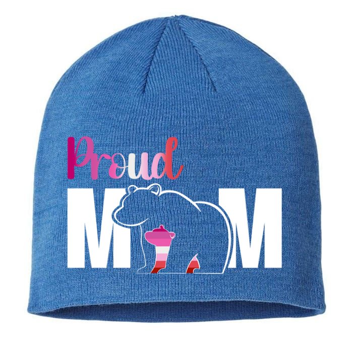 Proud Mom Mothers Day Lesbian Mom Lgbt Mama Bear Hug Love Gift Sustainable Beanie