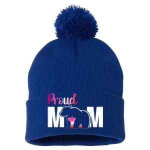 Proud Mom Mothers Day Lesbian Mom Lgbt Mama Bear Hug Love Gift Pom Pom 12in Knit Beanie