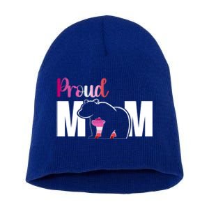 Proud Mom Mothers Day Lesbian Mom Lgbt Mama Bear Hug Love Gift Short Acrylic Beanie