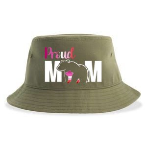 Proud Mom Mothers Day Lesbian Mom Lgbt Mama Bear Hug Love Gift Sustainable Bucket Hat