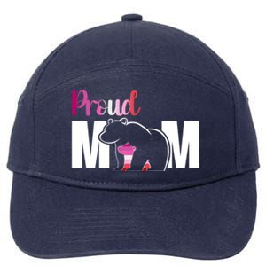 Proud Mom Mothers Day Lesbian Mom Lgbt Mama Bear Hug Love Gift 7-Panel Snapback Hat