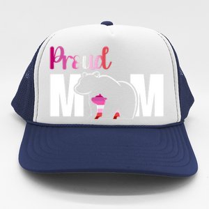 Proud Mom Mothers Day Lesbian Mom Lgbt Mama Bear Hug Love Gift Trucker Hat