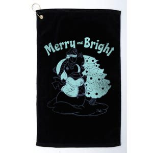 Precious Mots Merry And Bright Christmas Tree Cool Gift Platinum Collection Golf Towel