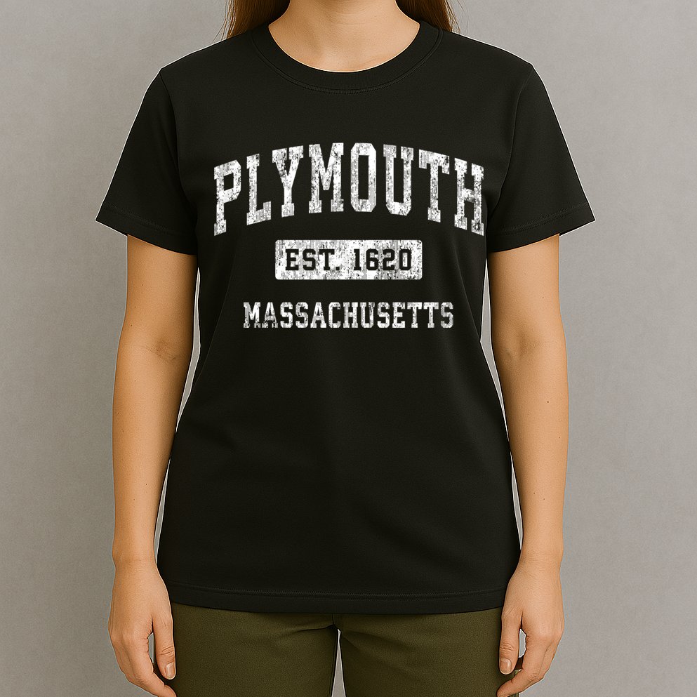 Plymouth Massachusetts Ma Vintage Established Sports T-Shirt