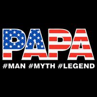 PAPA MAN MYTH LEGEND Dad Father Funny Fathers Day City Backpack