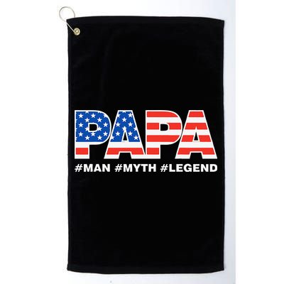 PAPA MAN MYTH LEGEND Dad Father Funny Fathers Day Golf Towel