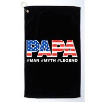 PAPA MAN MYTH LEGEND Dad Father Funny Fathers Day Golf Towel