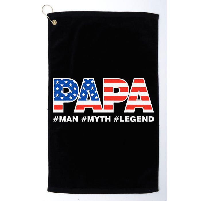 PAPA MAN MYTH LEGEND Dad Father Funny Fathers Day Golf Towel